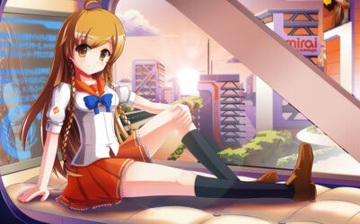 anime girl sitting. Photo #2